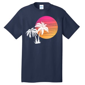 Sunset Palm Trees Tall T-Shirt