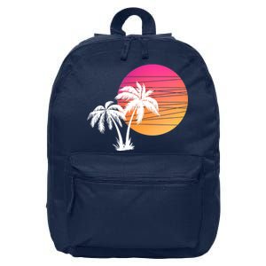 Sunset Palm Trees 16 in Basic Backpack