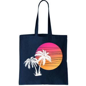 Sunset Palm Trees Tote Bag