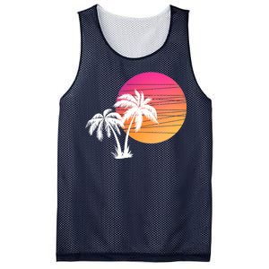 Sunset Palm Trees Mesh Reversible Basketball Jersey Tank