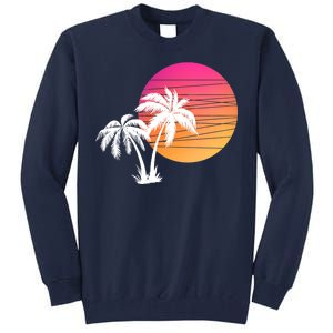 Sunset Palm Trees Tall Sweatshirt