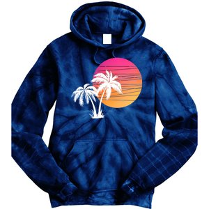 Sunset Palm Trees Tie Dye Hoodie