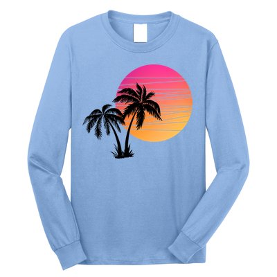 Sunset Palm Trees Long Sleeve Shirt