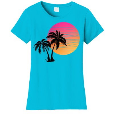 Sunset Palm Trees Women's T-Shirt