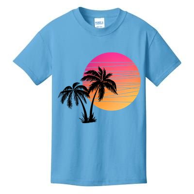 Sunset Palm Trees Kids T-Shirt