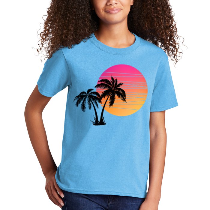 Sunset Palm Trees Kids T-Shirt