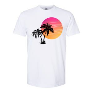 Sunset Palm Trees Softstyle CVC T-Shirt