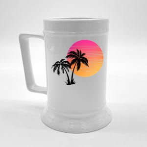 Sunset Palm Trees Beer Stein