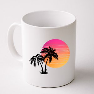 Sunset Palm Trees Coffee Mug