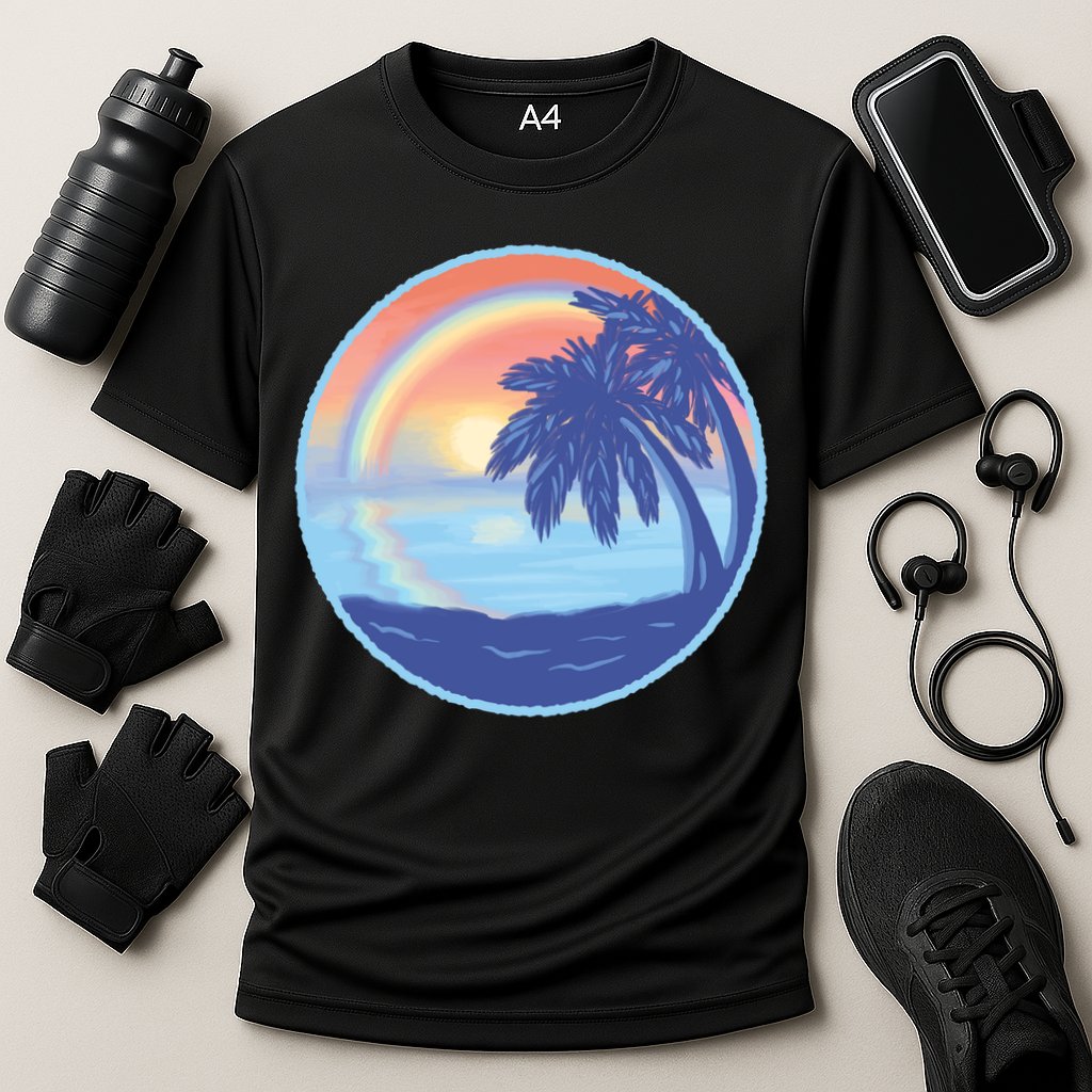 Sunset Rainbow Beach Performance Shirt