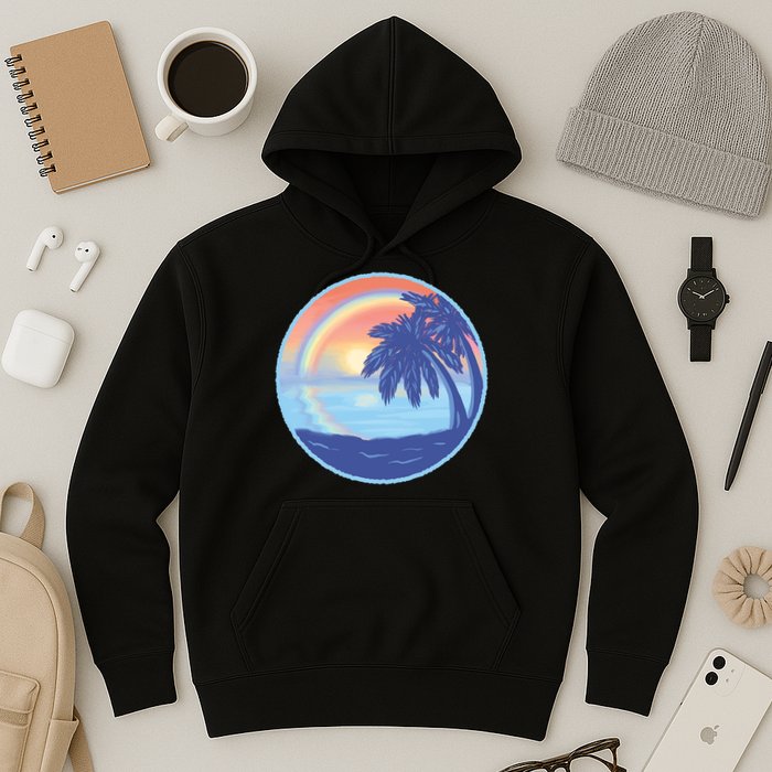 Sunset Rainbow Beach Hoodie