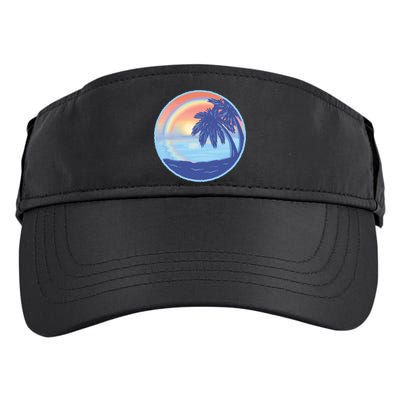 Sunset Rainbow Beach Adult Drive Performance Visor