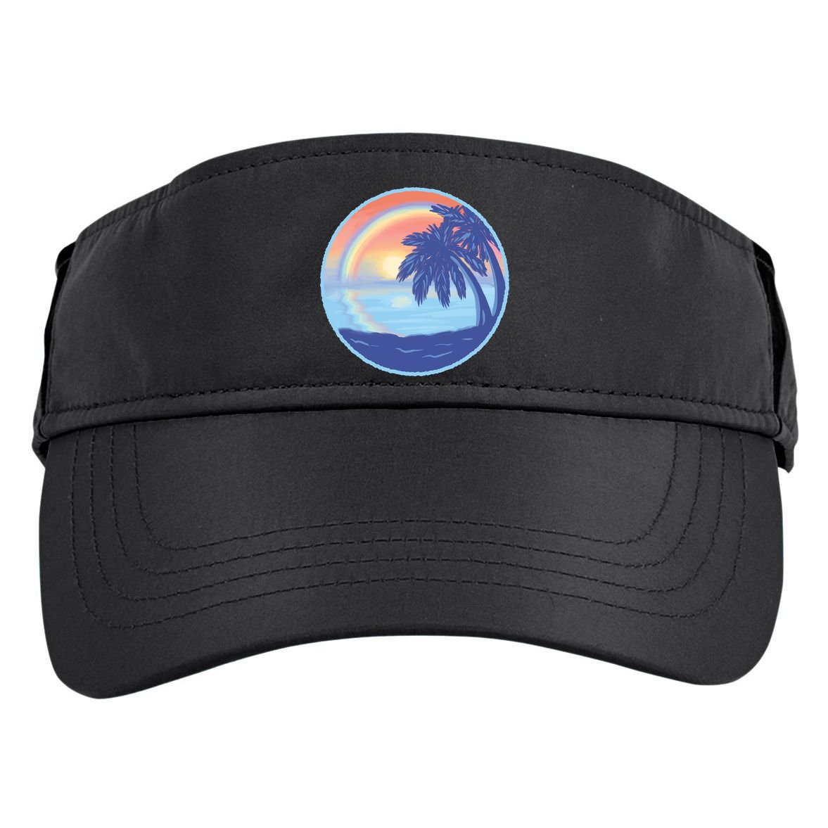 Sunset Rainbow Beach Adult Drive Performance Visor