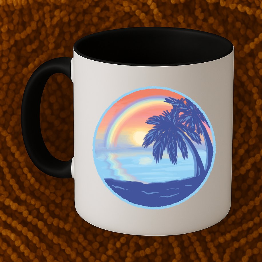 Sunset Rainbow Beach Mug