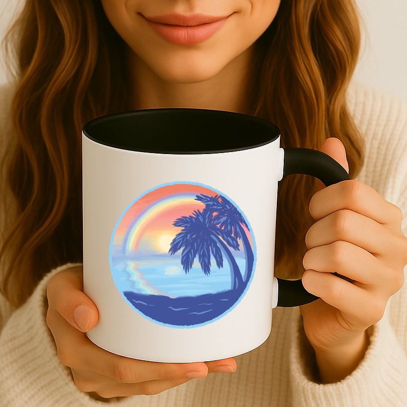 Sunset Rainbow Beach Mug