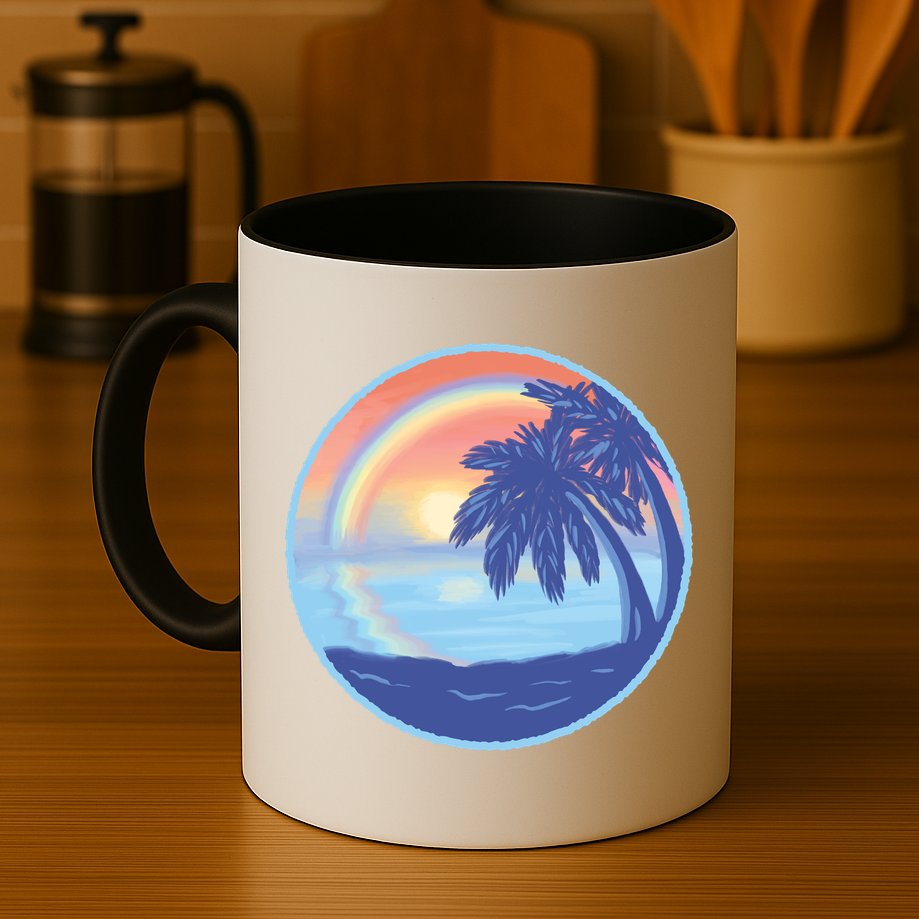 Sunset Rainbow Beach Mug
