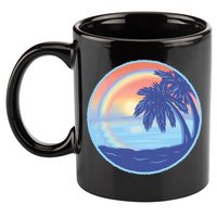 Sunset Rainbow Beach 11oz C Handle Ceramic Mug