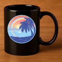 Sunset Rainbow Beach 11oz C Handle Ceramic Mug