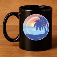 Sunset Rainbow Beach 11oz C Handle Ceramic Mug