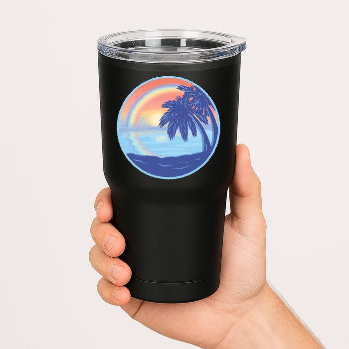 Sunset Rainbow Beach Tumbler