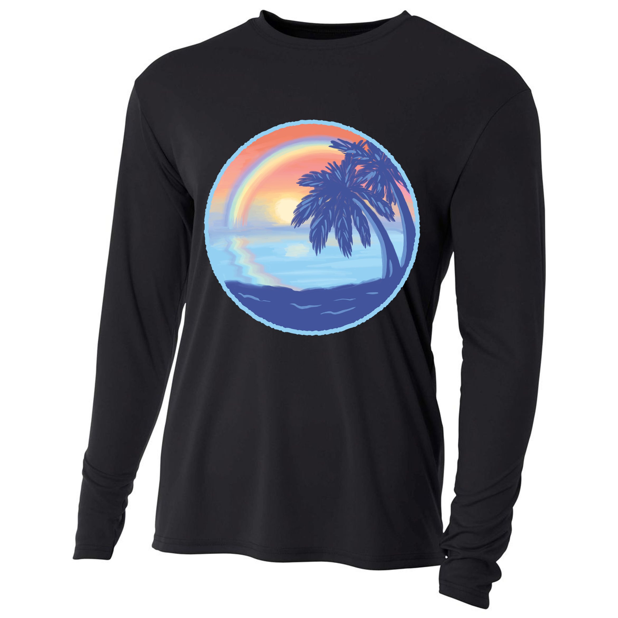 Sunset Rainbow Beach Cooling Performance Long Sleeve Crew