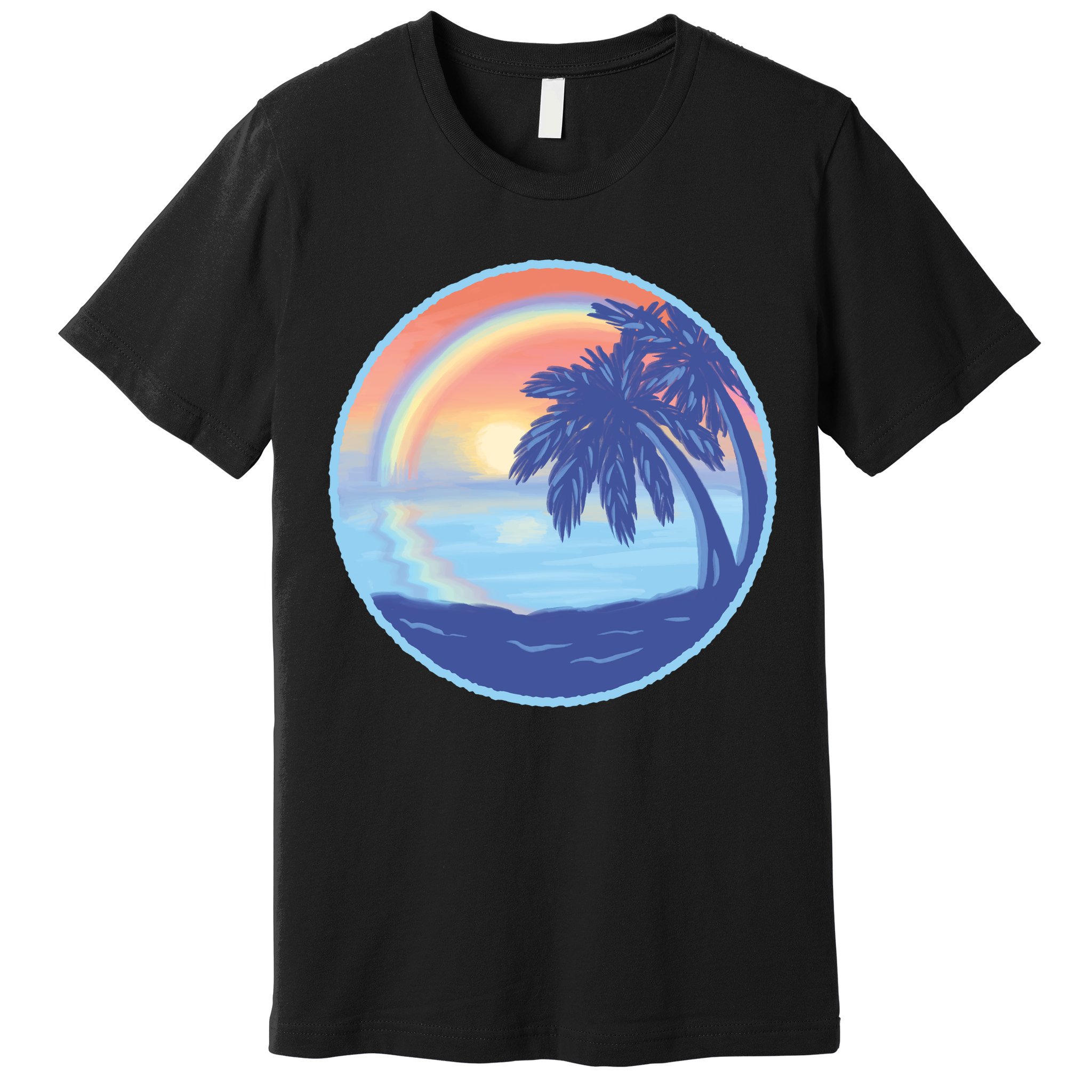 Sunset Rainbow Beach Premium T-Shirt