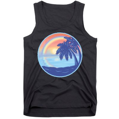 Sunset Rainbow Beach Tank Top