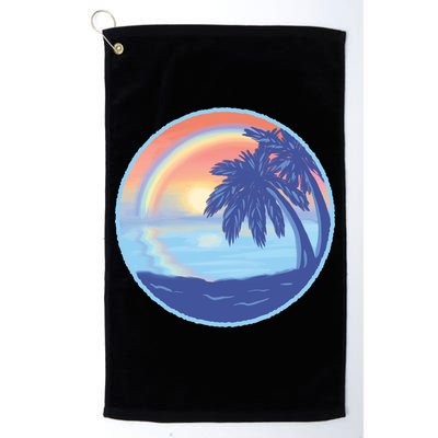 Sunset Rainbow Beach Golf Towel