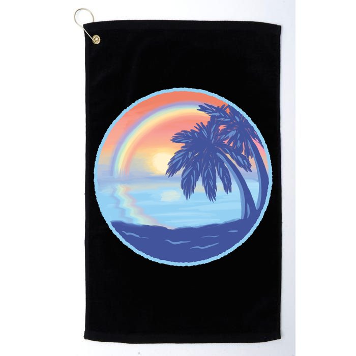 Sunset Rainbow Beach Golf Towel
