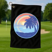 Sunset Rainbow Beach Golf Towel