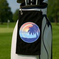 Sunset Rainbow Beach Golf Towel