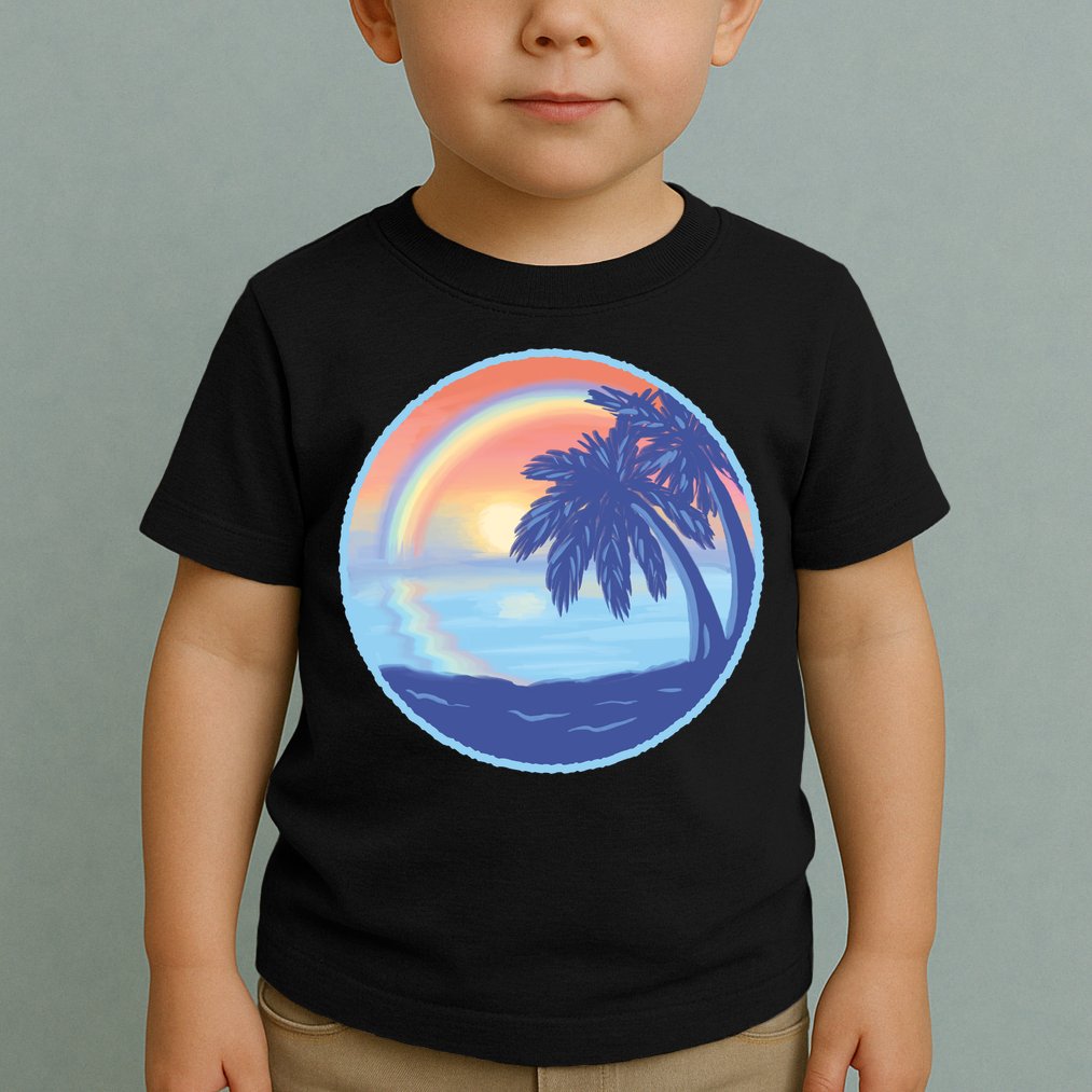 Sunset Rainbow Beach Toddler T-Shirt
