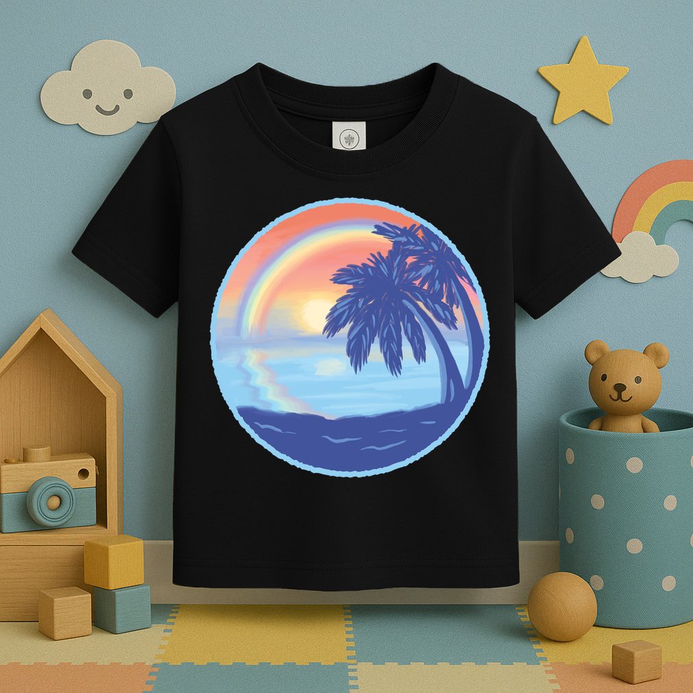 Sunset Rainbow Beach Toddler T-Shirt