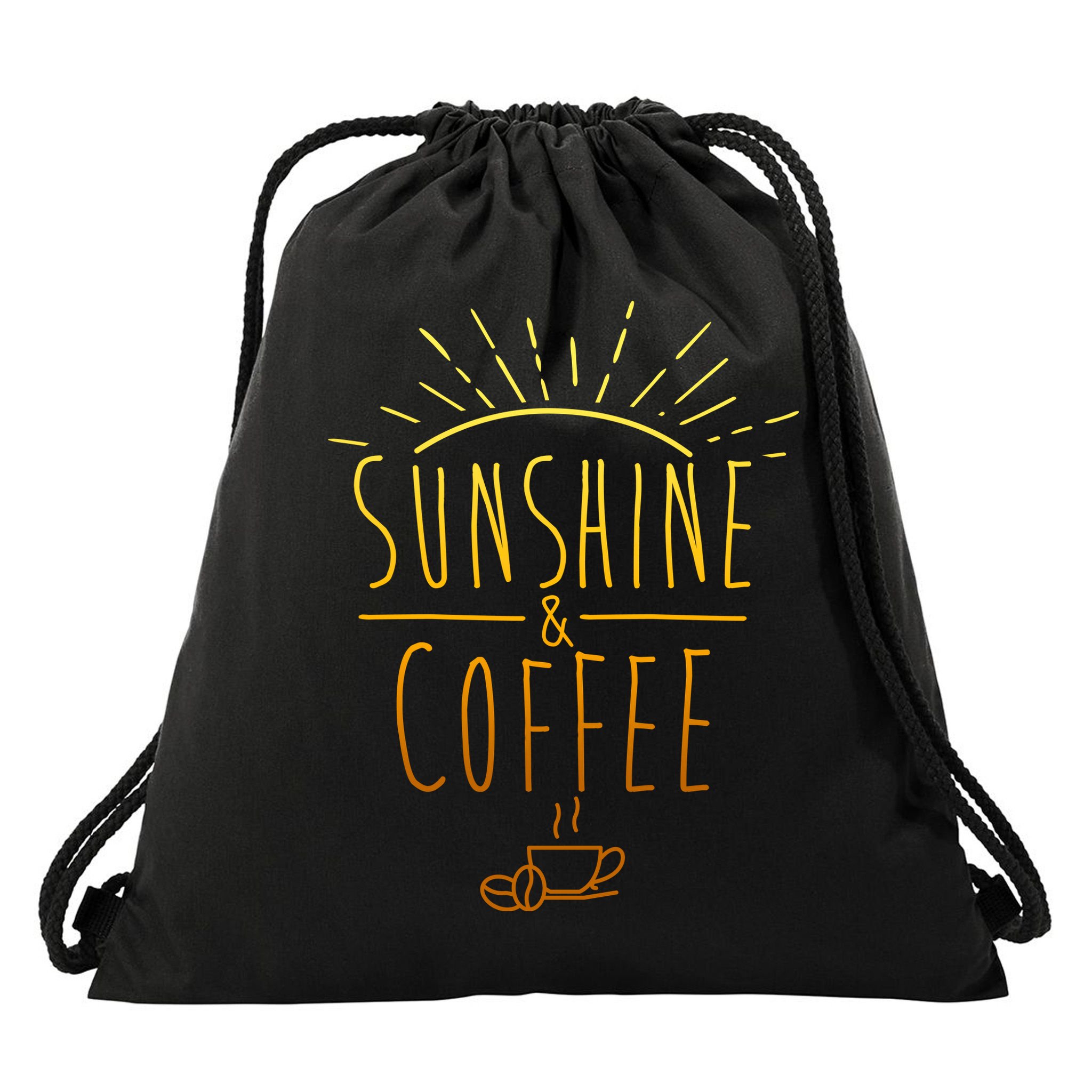 Sunshine And Coffee Drawstring Bag