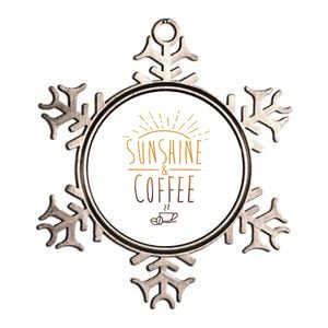 Sunshine And Coffee Metallic Star Ornament