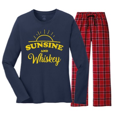 Sunshine And Whiskey Women's Long Sleeve Flannel Pajama Set 