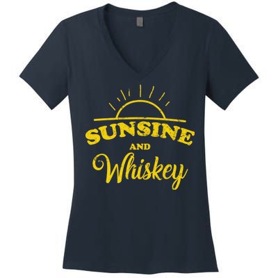 Sunshine And Whiskey Women's V-Neck T-Shirt