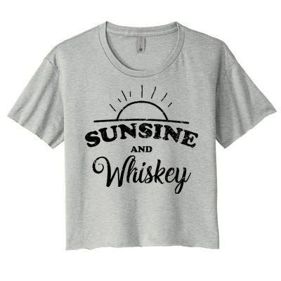 Sunshine And Whiskey Women's Crop Top Tee