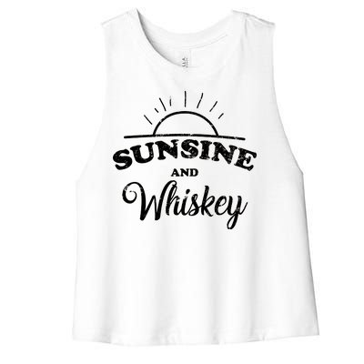 Sunshine And Whiskey Women's Racerback Cropped Tank