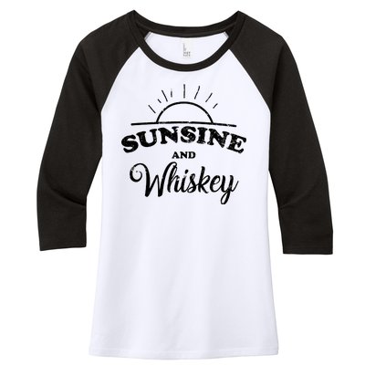 Sunshine And Whiskey Women's Tri-Blend 3/4-Sleeve Raglan Shirt