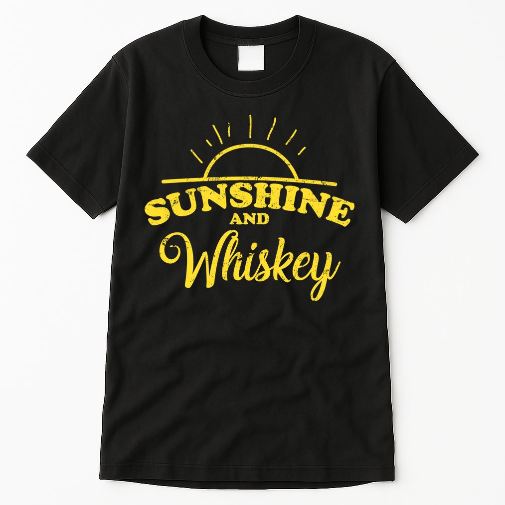 Sunshine And Whiskey Retro Summer Tall T-Shirt