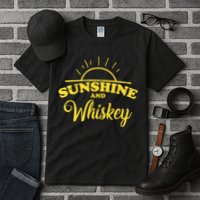 Sunshine And Whiskey Retro Summer Tall T-Shirt