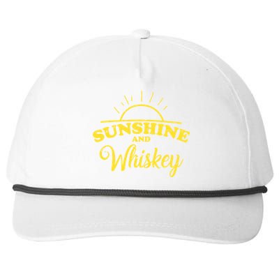 Sunshine And Whiskey Retro Summer Snapback Five-Panel Rope Hat