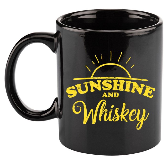 Sunshine And Whiskey Retro Summer 11oz C Handle Ceramic Mug