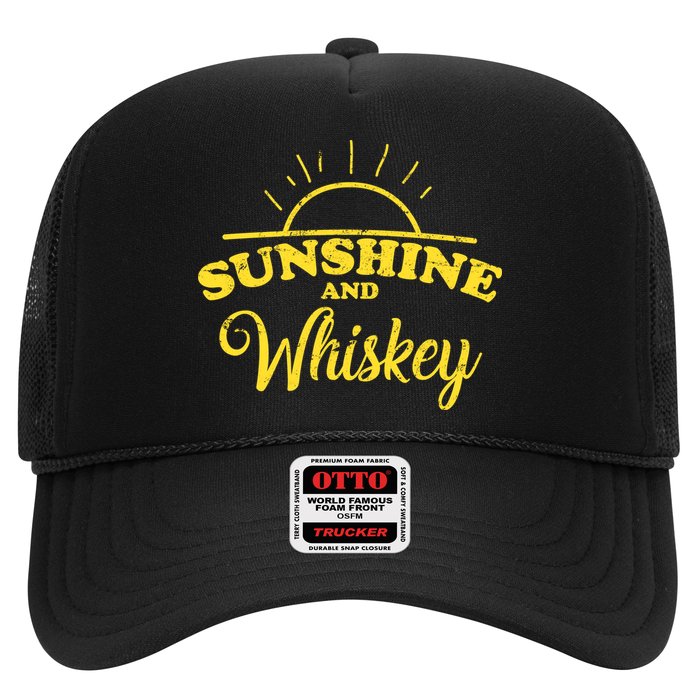 Sunshine And Whiskey Retro Summer Trucker Hat