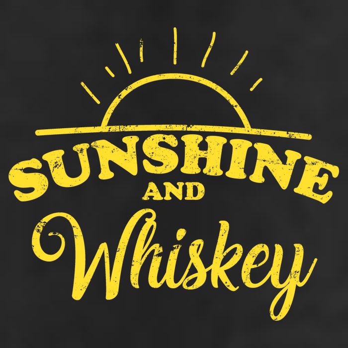 Sunshine And Whiskey Retro Summer Golf Towel