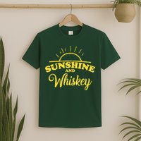 Sunshine And Whiskey Retro Summer T-Shirt