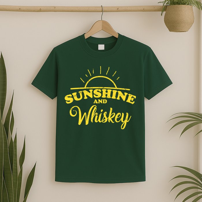 Sunshine And Whiskey Retro Summer T-Shirt