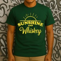 Sunshine And Whiskey Retro Summer T-Shirt