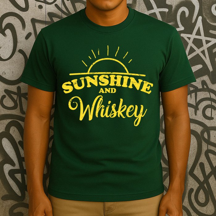 Sunshine And Whiskey Retro Summer T-Shirt